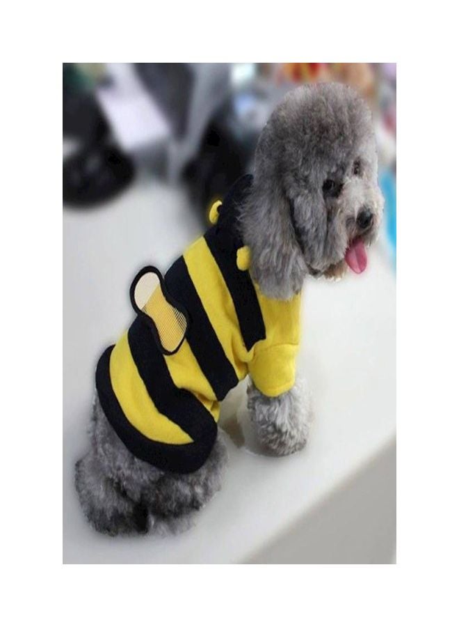 معطف للحيوانات الأليفة بتصميم نحلة طنانة أصفر/أسود S - Image 5